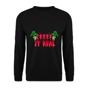 Halloween Costume Halloween Party - Unisex Sweatshirt - black - Front - Alina (178cm) & Michal (187cm)