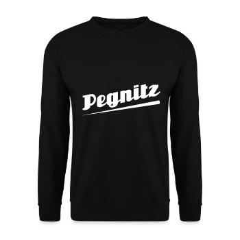 Pegnitz - Textdesign mit Stadtnamen - Unisex Pullover - Schwarz - Vorne - Alina (178cm) & Michal (187cm)