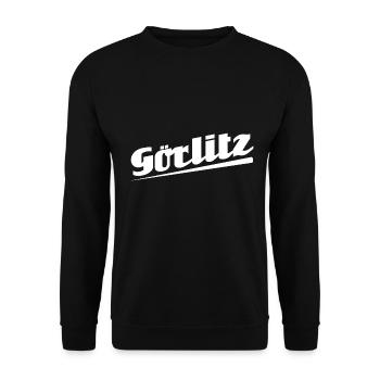Görlitz - Textdesign mit Stadtnamen - Unisex Pullover - Schwarz - Vorne - Alina (178cm) & Michal (187cm)