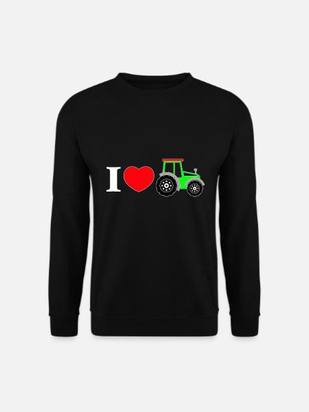 I love my tractor - Unisex Sweatshirt - black