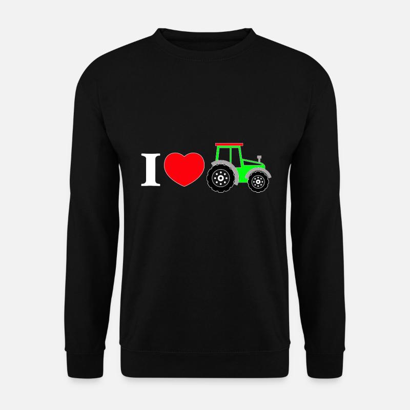 I love my tractor - Unisex Sweatshirt - black