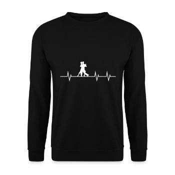Battement de cœur de la danse - Sweat-shirt Unisexe - noir - Devant - Alina (178cm) & Michal (187cm)