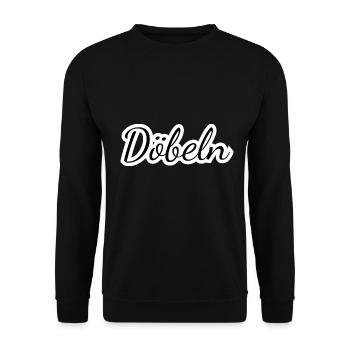 Döbeln - Textdesign mit Stadtnamen - Unisex Pullover - Schwarz - Vorne - Alina (178cm) & Michal (187cm)