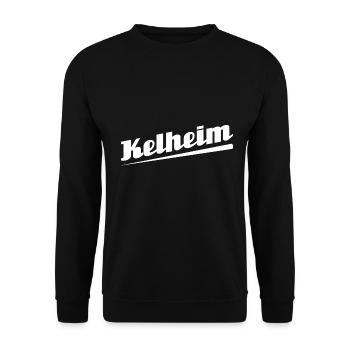 Kelheim - Textdesign mit Stadtnamen - Unisex Pullover - Schwarz - Vorne - Alina (178cm) & Michal (187cm)