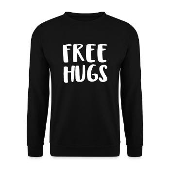 Free Hugs - Unisex Sweatshirt - black - Front - Alina (178cm) & Michal (187cm)