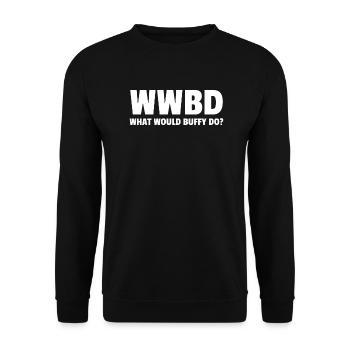 Wwbd What Would Buffy Do? - Unisex Sweatshirt - black - Front - Alina (178cm) & Michal (187cm)