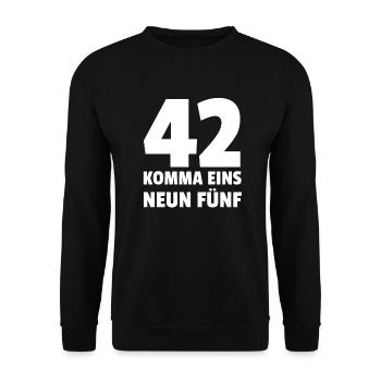 42 Comma One Nine Five - Unisex Sweatshirt - black - Front - Alina (178cm) & Michal (187cm)