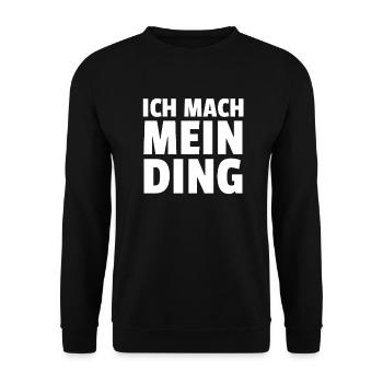 Ich Mach Mein Ding - Unisex Pullover - Schwarz - Vorne - Alina (178cm) & Michal (187cm)
