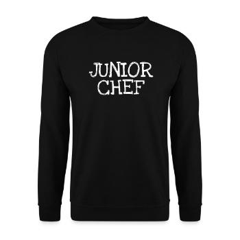 Junior Chef - Unisex Pullover - Schwarz - Vorne - Alina (178cm) & Michal (187cm)