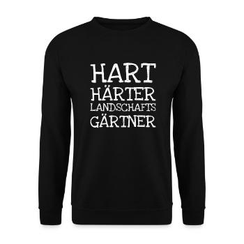 Hart Härter Landschafts Gärtner - Unisex Pullover - Schwarz - Vorne - Alina (178cm) & Michal (187cm)