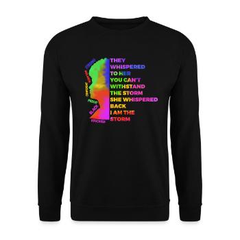Je suis The Storm Equality Blacklivesmatter - Sweat-shirt Unisexe - noir - Devant - Alina (178cm) & Michal (187cm)
