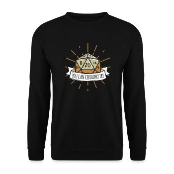 You can Certainly Try Dragon Dice Wizard Gamer - Unisex Sweatshirt - black - Front - Alina (178cm) & Michal (187cm)