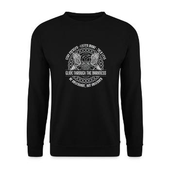 Glissez dans les ténèbres des Vikings nordiques - Sweat-shirt Unisexe - noir - Devant - Alina (178cm) & Michal (187cm)