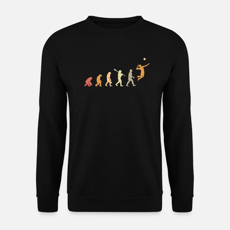 Volleyballer Evolution Geschenk - Unisex Pullover - Schwarz