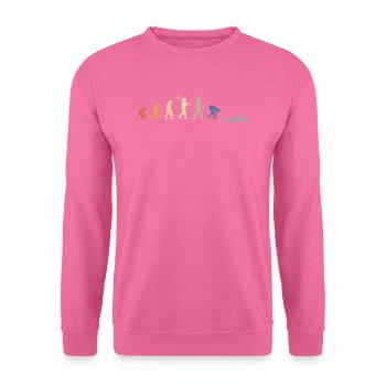 Schwimmer Geschenk Schwimmen Evolution - Unisex Pullover - Pink - Vorne