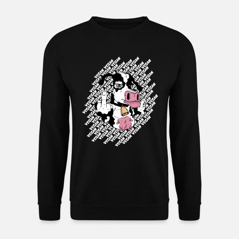 VEGAN KUH VEGANER - Unisex Pullover - Schwarz