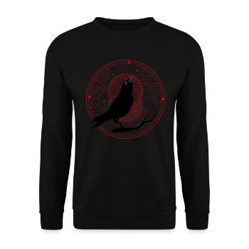 Beautiful Black Crow Raven Bird Watch. Birds Silho - Unisex Sweatshirt - black - Front - Alina (178cm) & Michal (187cm)