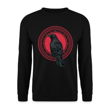 Beautiful Black Crow Raven Bird Watch. Birds Silho - Unisex Sweatshirt - black - Front - Alina (178cm) & Michal (187cm)