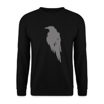 Beautiful Black Crow Raven Bird Watch. Birds Silho - Unisex Sweatshirt - black - Front - Alina (178cm) & Michal (187cm)