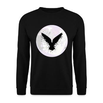 Beautiful Black Crow Raven Bird Watch. Birds Silho - Unisex Sweatshirt - black - Front - Alina (178cm) & Michal (187cm)