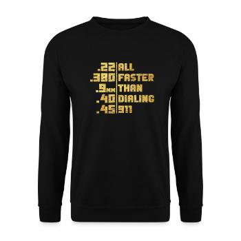 All Faster Than Dialing - Unisex Sweatshirt - black - Front - Alina (178cm) & Michal (187cm)