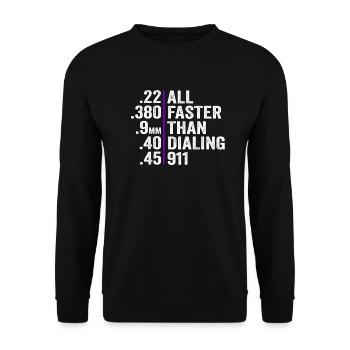 All Faster Than Dialing - Unisex Sweatshirt - black - Front - Alina (178cm) & Michal (187cm)