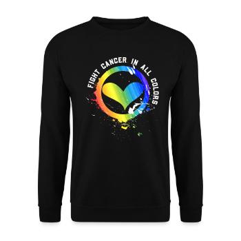 Cancer Sucks In Every Color Fighter Fight Support - Unisex Sweatshirt - black - Front - Alina (178cm) & Michal (187cm)