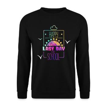 Happy Last Day Of School Students And Teachers - Unisex Sweatshirt - black - Front - Alina (178cm) & Michal (187cm)