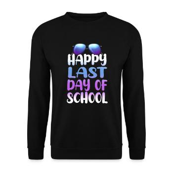 Happy Last Day Of School Students And Teachers - Unisex Sweatshirt - black - Front - Alina (178cm) & Michal (187cm)