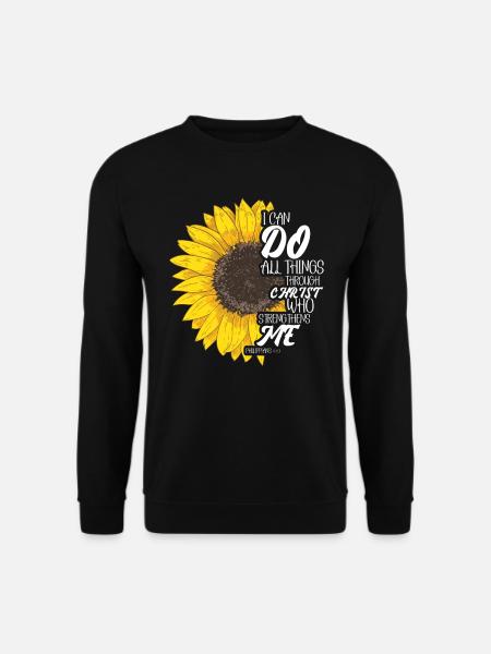 Je peux tout faire par Christ fortifie - Sweat-shirt Unisexe - noir