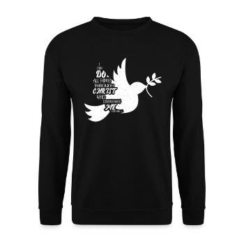 I Can Do All Things Through Christ Strengthens - Unisex Sweatshirt - black - Front - Alina (178cm) & Michal (187cm)