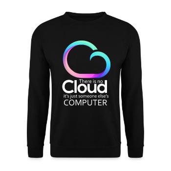 Il n’y a pas de nuage, c’est juste celui de quelqu’un d’autre - Sweat-shirt Unisexe - noir - Devant - Alina (178cm) & Michal (187cm)