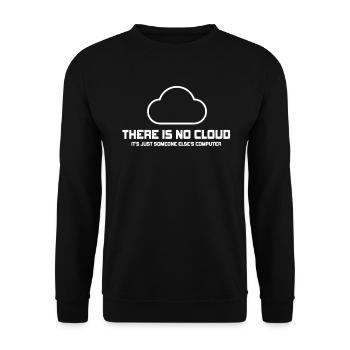 Il n’y a pas de nuage, c’est juste celui de quelqu’un d’autre - Sweat-shirt Unisexe - noir - Devant - Alina (178cm) & Michal (187cm)