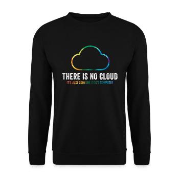 There Is No Cloud It's Just Someone Else's - Unisex Pullover - Schwarz - Vorne - Alina (178cm) & Michal (187cm)