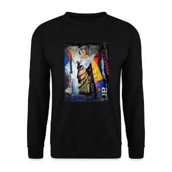 Palette de peinture Pinceau Artiste Peintre Artsy & Dessin - Sweat-shirt Unisexe - noir - Devant - Alina (178cm) & Michal (187cm)