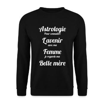 ASTROLOGIE POUR CONNAITRE L'AVENIR AVEC MA FEMME - Sweat-shirt Unisexe - noir - Devant - Alina (178cm) & Michal (187cm)