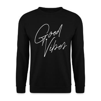 Bonnes vibrations - Sweat-shirt Unisexe - noir - Devant - Alina (178cm) & Michal (187cm)