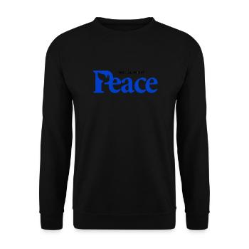 World Peace On Earth Conscious Humanity & Love - Unisex Pullover - Schwarz - Vorne - Alina (178cm) & Michal (187cm)