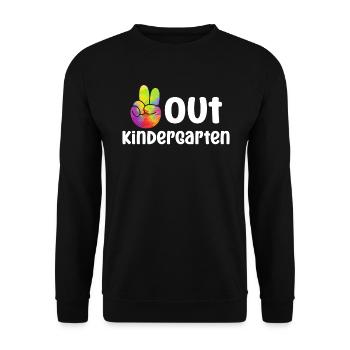 Out Kindergarten - Unisex Pullover - Schwarz - Vorne - Alina (178cm) & Michal (187cm)