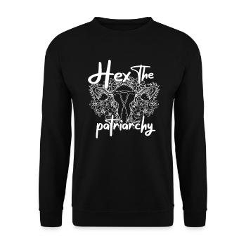 Hex The Patriarchy - Unisex Pullover - Schwarz - Vorne - Alina (178cm) & Michal (187cm)