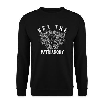 Hex The Patriarchy - Unisex Pullover - Schwarz - Vorne - Alina (178cm) & Michal (187cm)