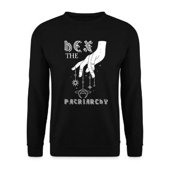 Hex The Patriarchy - Unisex Pullover - Schwarz - Vorne - Alina (178cm) & Michal (187cm)