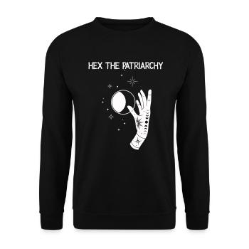 Hex The Patriarchy - Unisex Pullover - Schwarz - Vorne - Alina (178cm) & Michal (187cm)