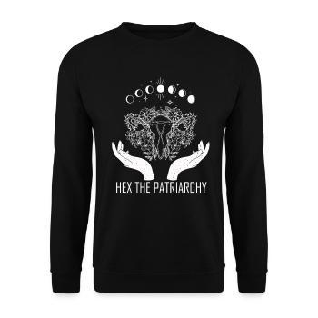 Hex The Patriarchy - Unisex Pullover - Schwarz - Vorne - Alina (178cm) & Michal (187cm)