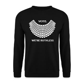 Women's Rights Vote We're Ruthless Human And Women - Unisex Sweatshirt - black - Front - Alina (178cm) & Michal (187cm)