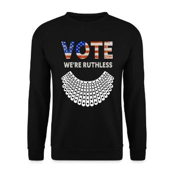 Women's Rights Vote We're Ruthless Human And Women - Unisex Sweatshirt - black - Front - Alina (178cm) & Michal (187cm)