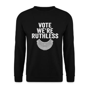 Women's Rights Vote We're Ruthless Human And Women - Unisex Sweatshirt - black - Front - Alina (178cm) & Michal (187cm)