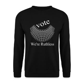 Women's Rights Vote We're Ruthless Human And Women - Unisex Sweatshirt - black - Front - Alina (178cm) & Michal (187cm)