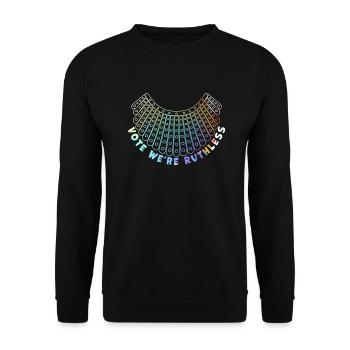 Women's Rights Vote We're Ruthless Human And Women - Unisex Sweatshirt - black - Front - Alina (178cm) & Michal (187cm)