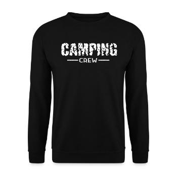Hiking Camp Matching Campfire Camping Crew - Unisex Pullover - Schwarz - Vorne - Alina (178cm) & Michal (187cm)